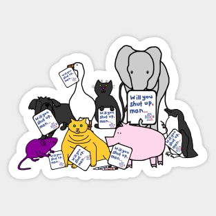 Group of Cute Animals with Joe Biden First Debate Quote Sticker